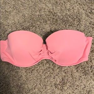 Pink bathing suit top. Strapless